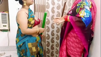 xxx indian threesome sex with desi wife and indian maid